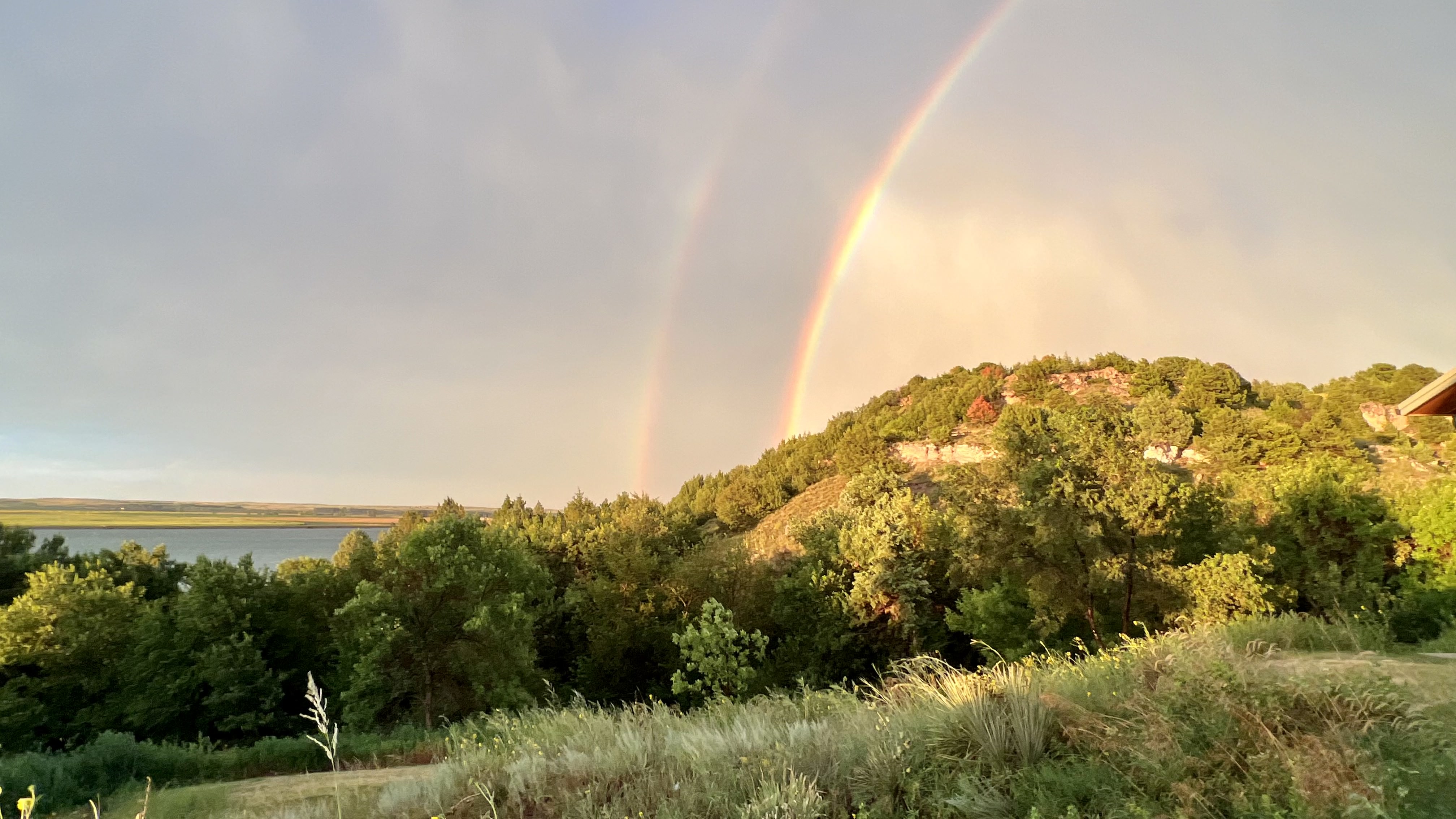 Double rainbow to the East of campus